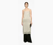 Trägerkleid Mit Spitze -Beige