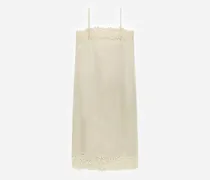 Trägerkleid Mit Spitze -Beige
