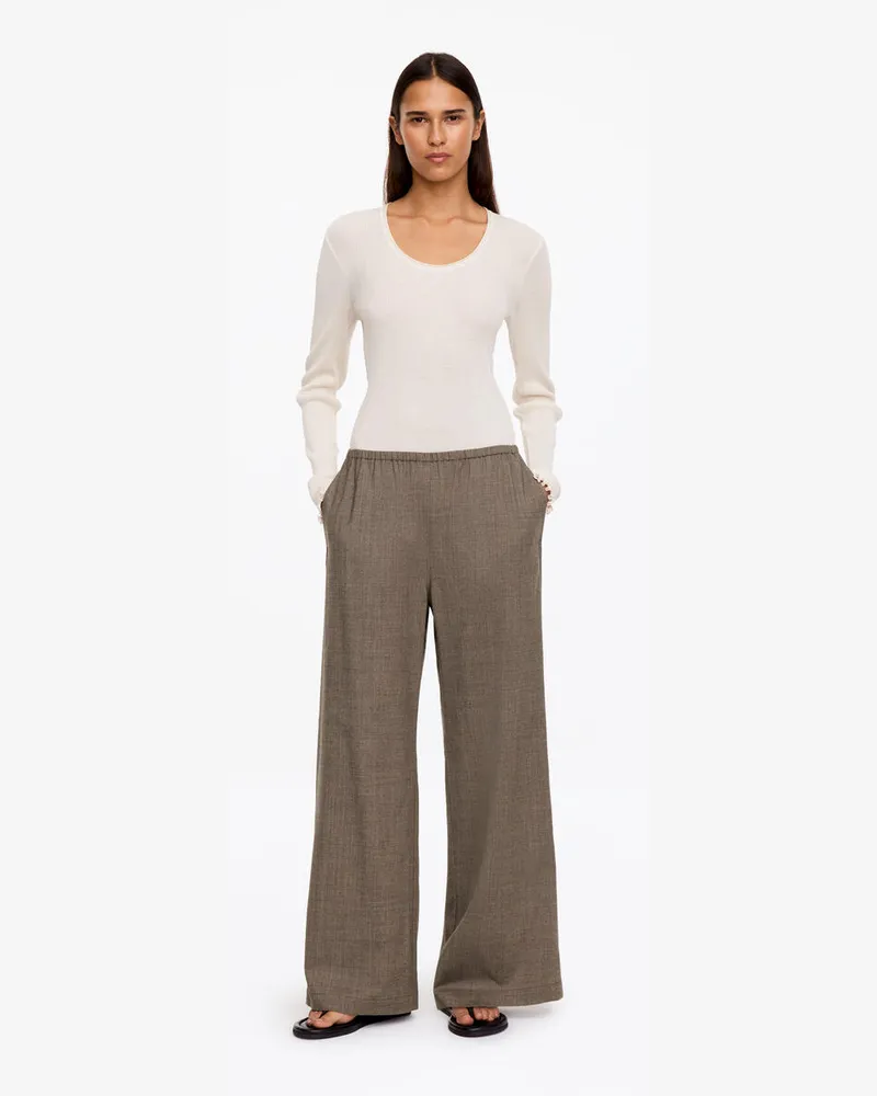 Arket Flanellhose Aus Wollmischung -Braun Braun