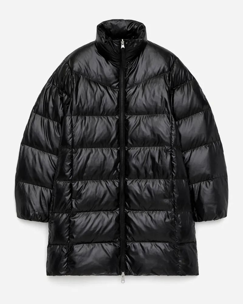 Arket Langer Upcycled Down™ Mantel -Schwarz Schwarz