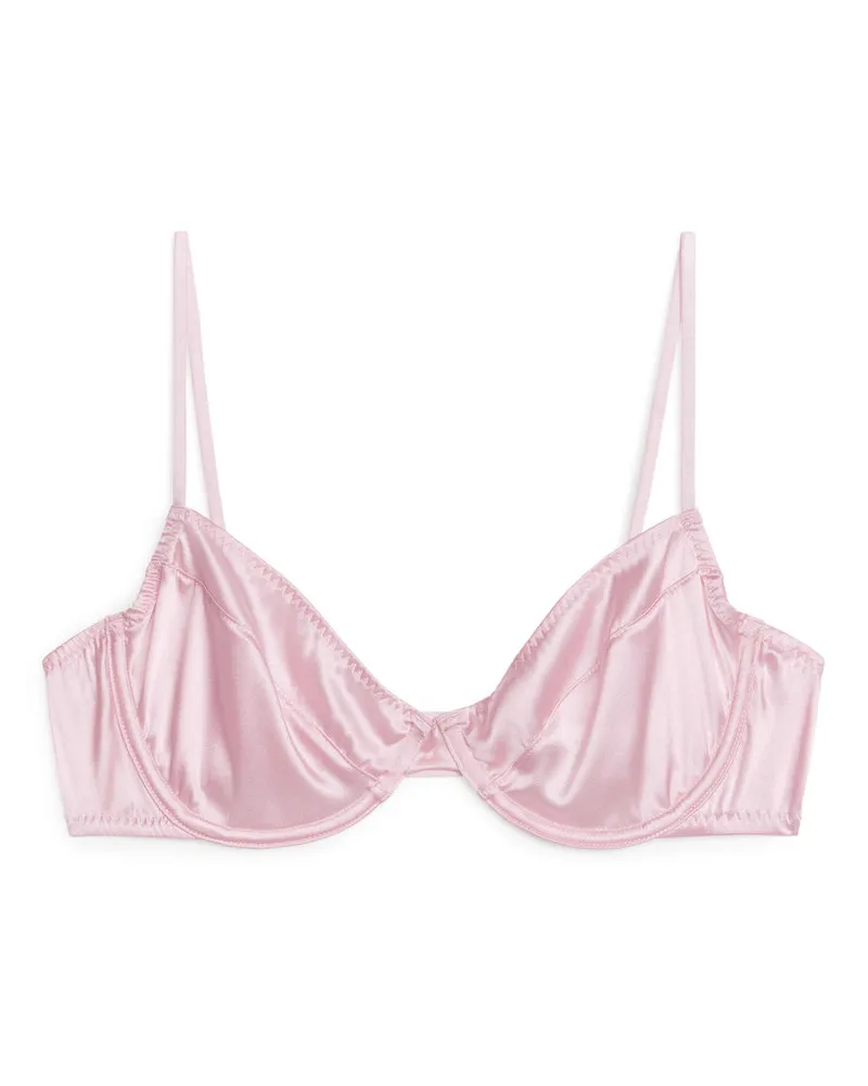 Arket Bügel-Bh Aus Seide - Rosa Rosa