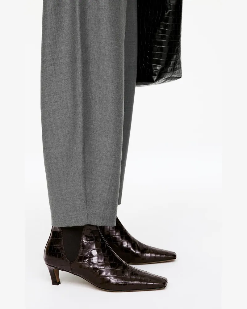 Arket Stiefeletten Mit Eckiger Zehenpartie -Braun Braun