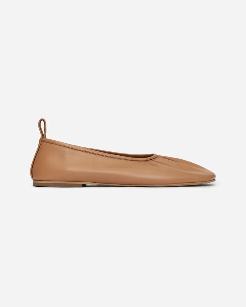 Arket Lederballerina - Beige Beige