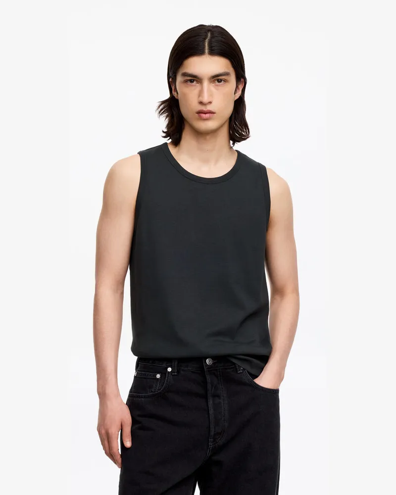 Arket Geripptes Tanktop -Grau Grau