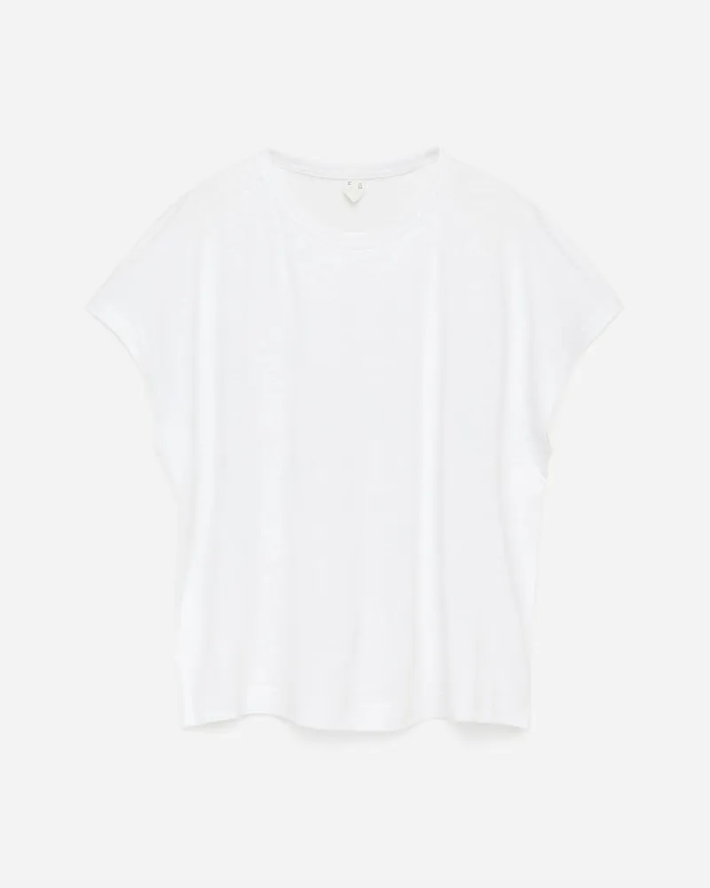 Arket T-Shirt Aus Leinenmischung -Weiß Weiß
