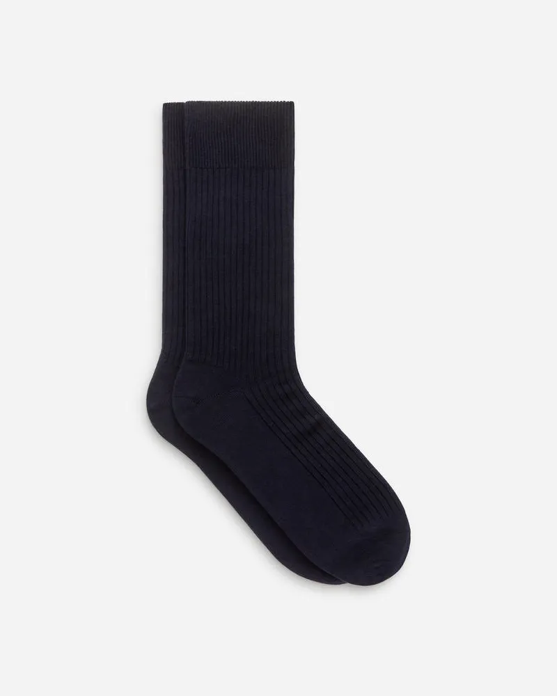 Arket Gerippte Socken Aus Supima-Baumwolle - Blau Dunkelblau
