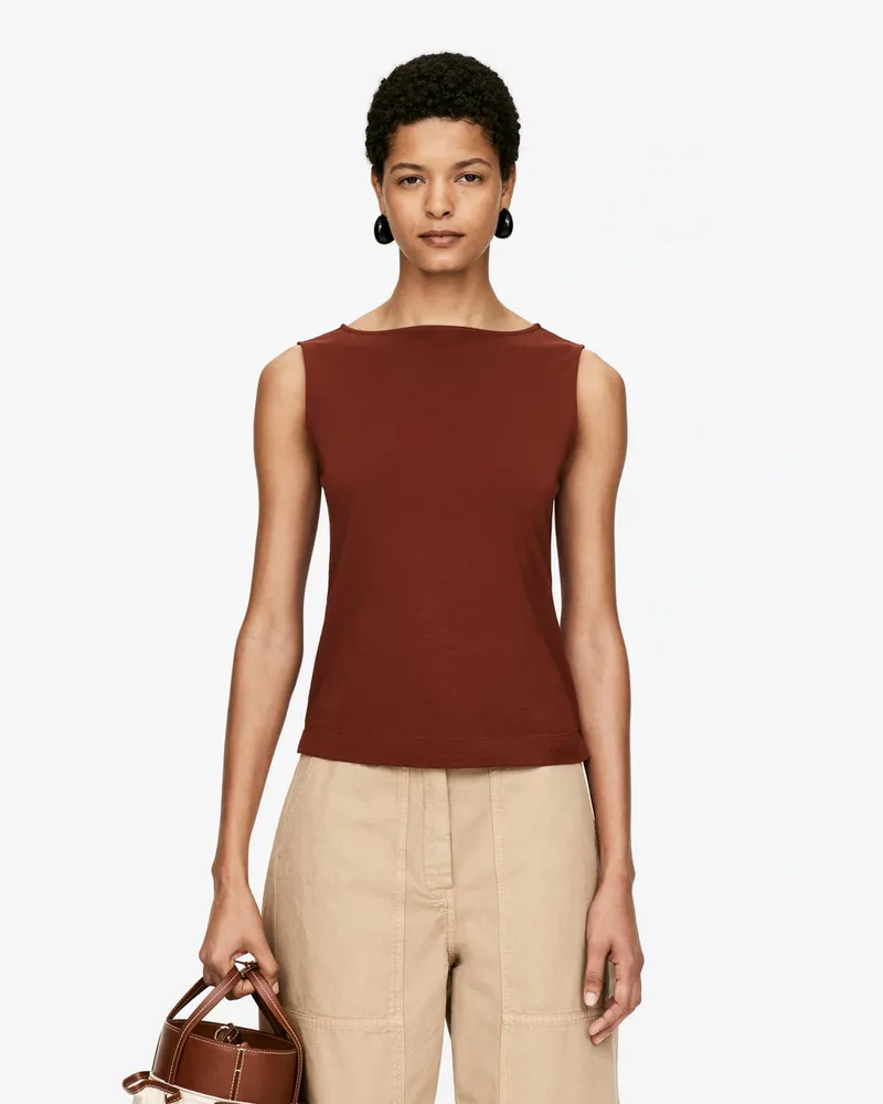 Arket Top Mit U-Boot-Ausschnitt -Orange Orange