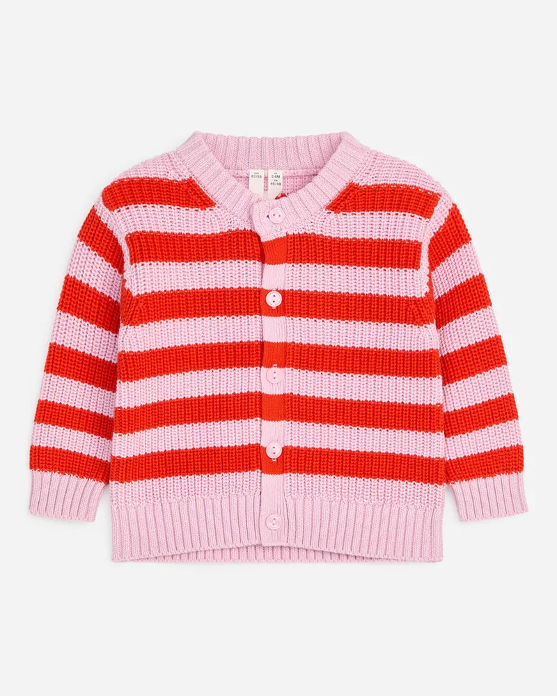 Arket Strickjacke Aus Baumwolle -Rosa Rosa