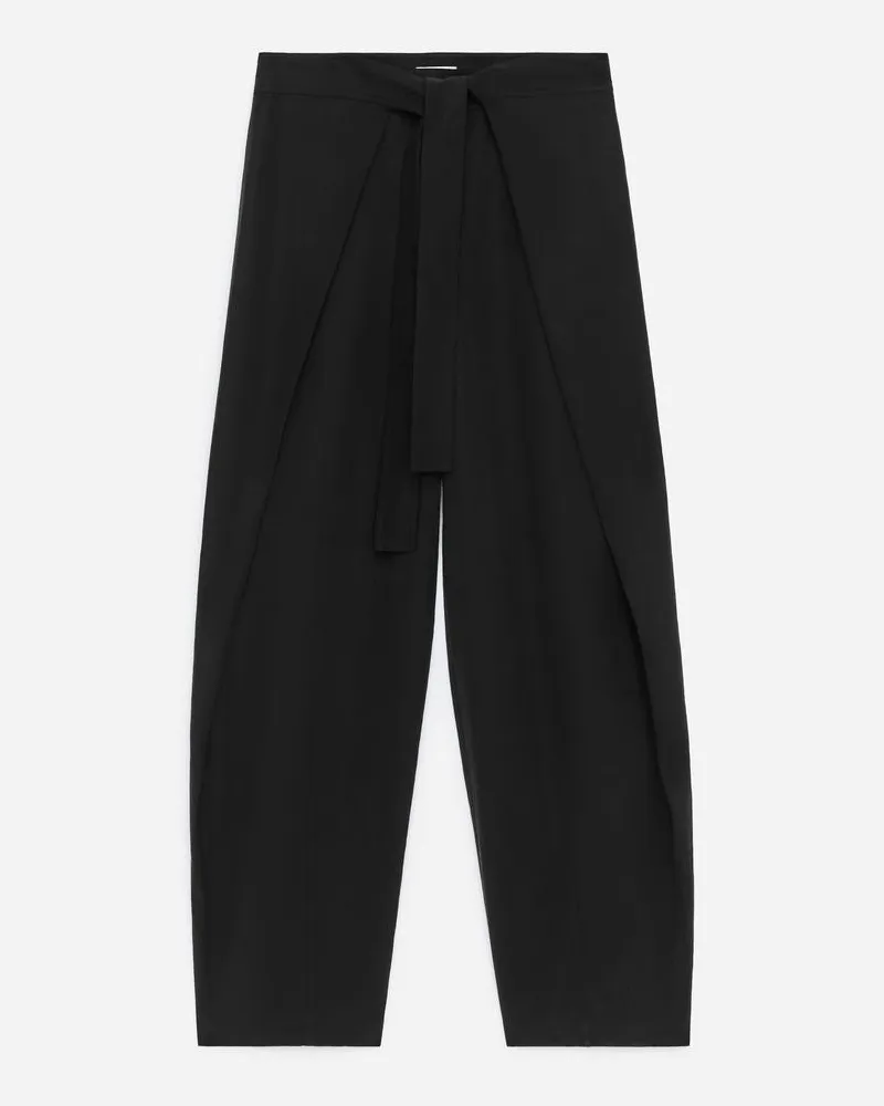 Arket Elegante Hose Im Wickeldesign -Schwarz Schwarz
