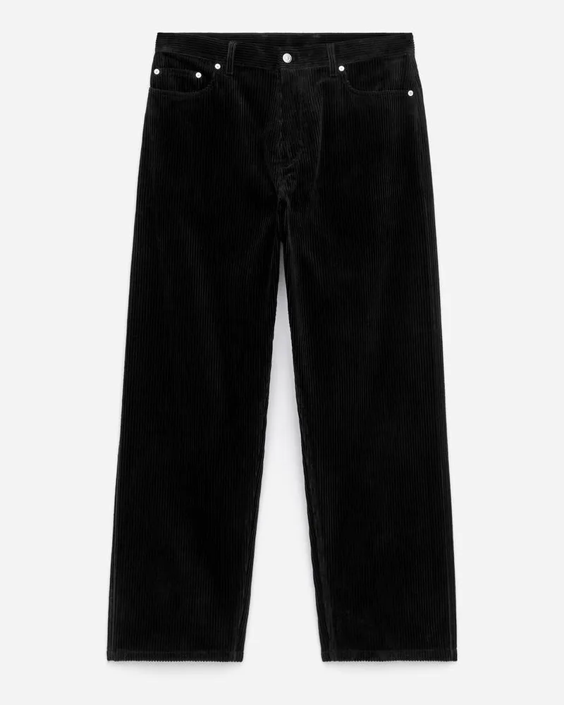 Arket Lockere Hose Aus Cord -Schwarz Schwarz