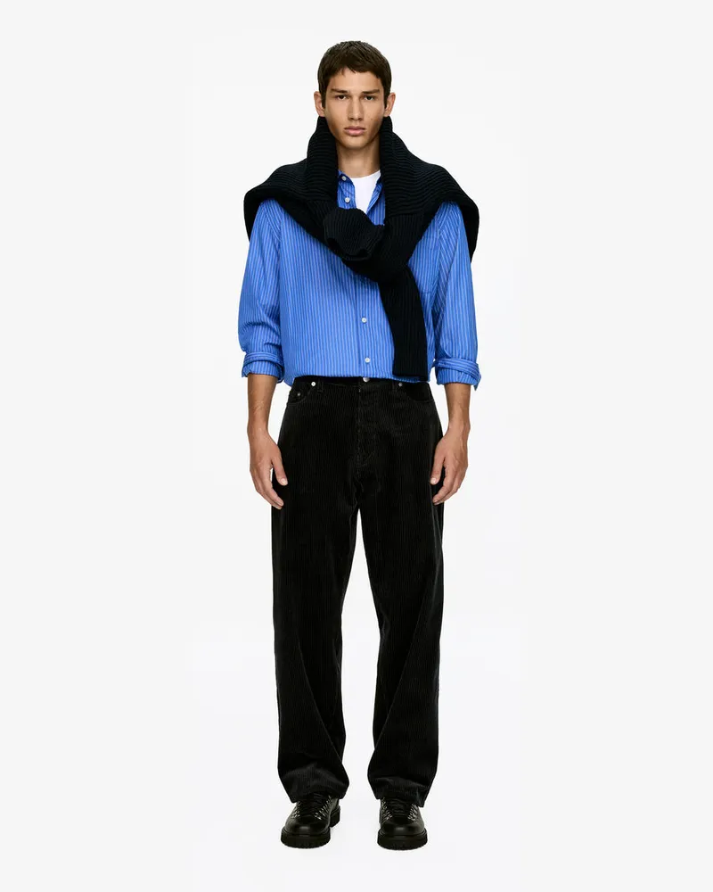 Arket Lockere Hose Aus Cord -Schwarz Schwarz