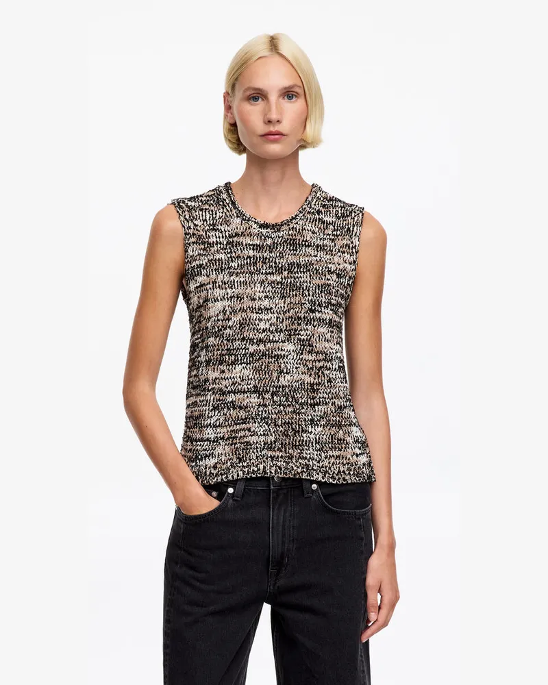 Arket Melange-Strickpullunder -Schwarz Schwarz