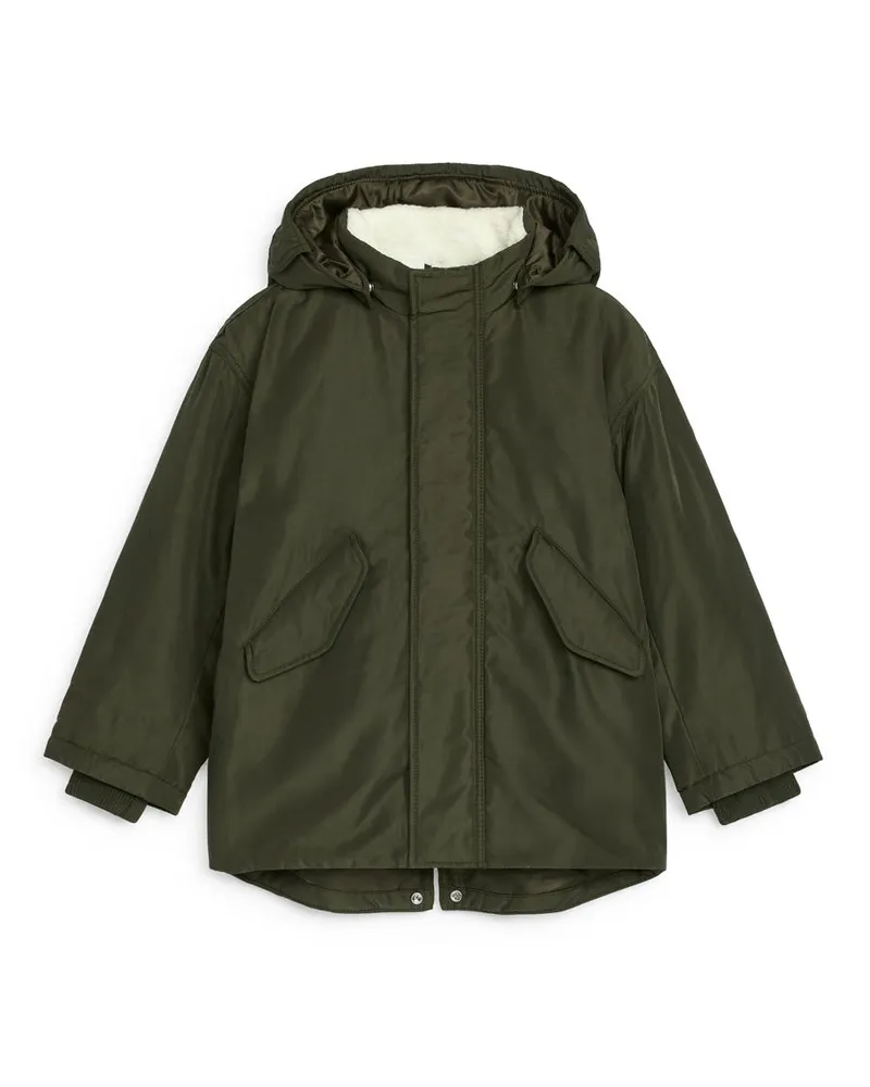 Arket Gefütterter Parka -Grün Grün