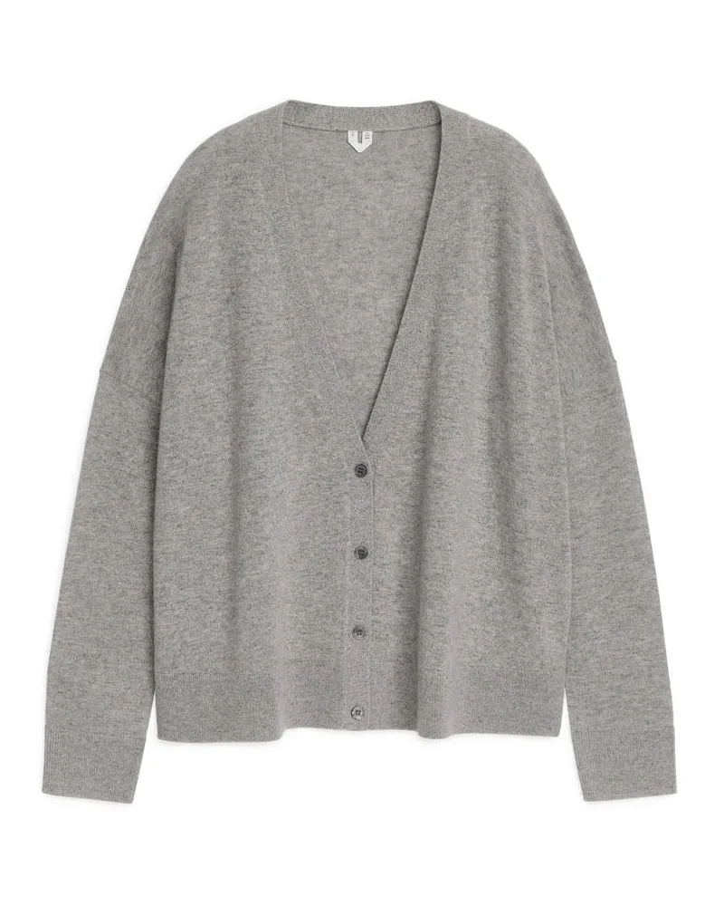Arket Strickjacke Aus Kaschmir - Grau Grau