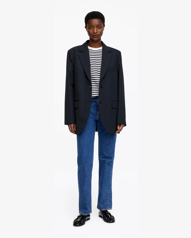 Arket Blazer Aus Wollmischung -Blau Blau