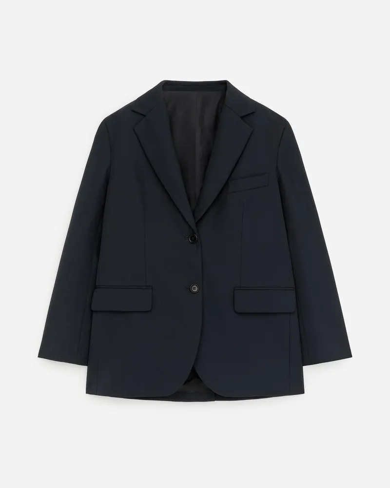 Arket Blazer Aus Wollmischung -Blau Blau