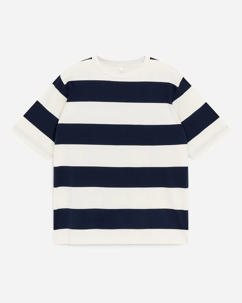 Arket Lockeres T-Shirt Aus Baumwolle -Blau Blau