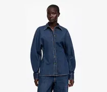 Vorgeformtes Jeanshemd -Blau