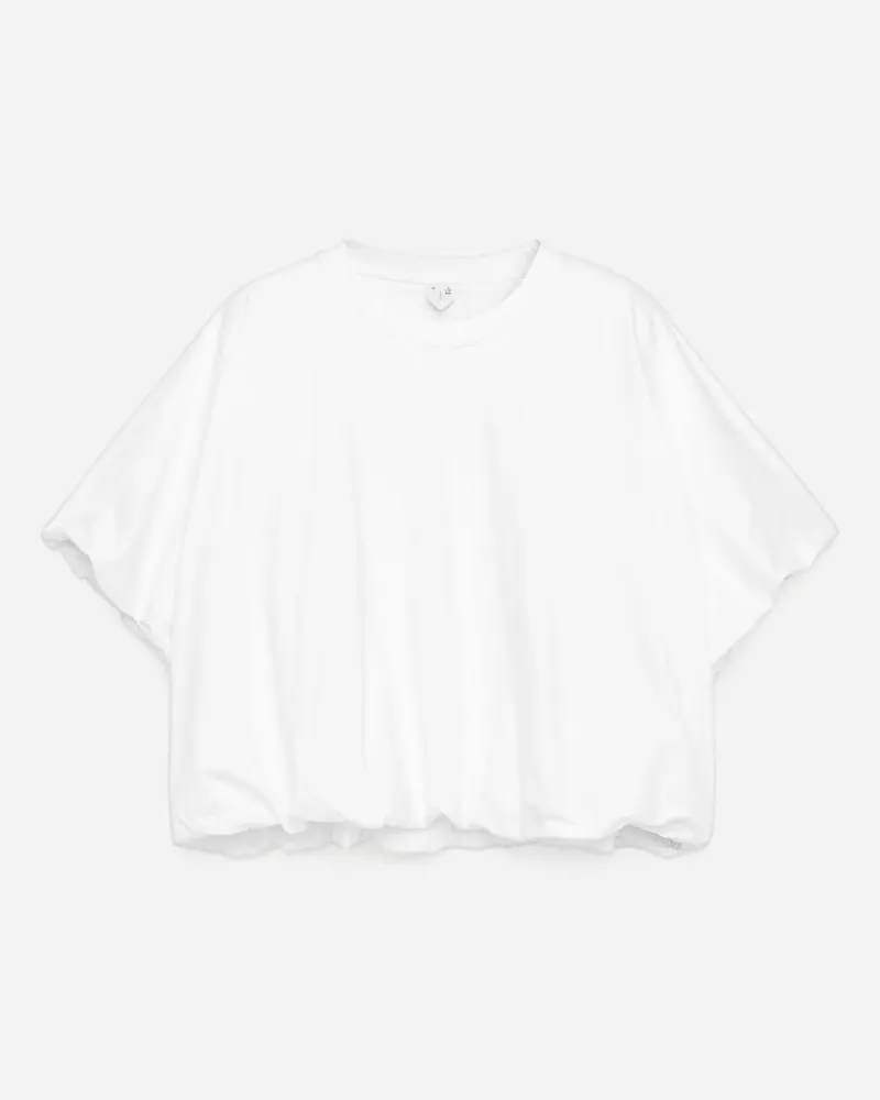 Arket T-Shirt Mit Bubble-Saum -Weiß Weiß