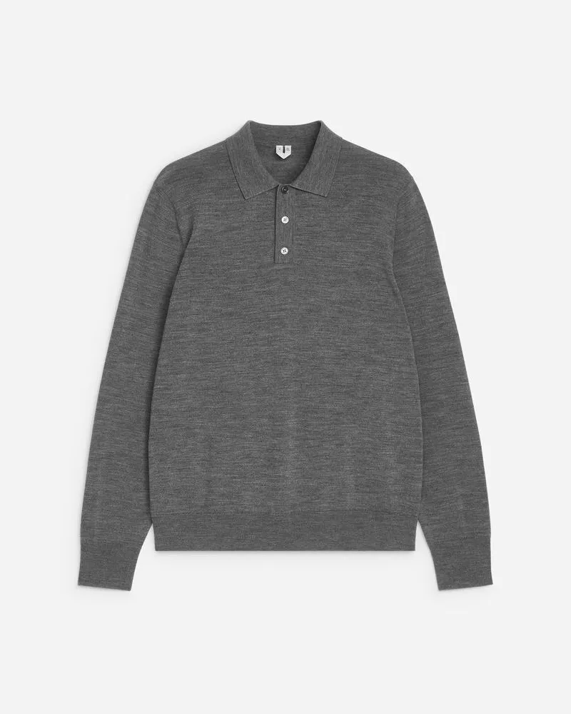 Arket Polo Aus Merinowolle -Grau Grau