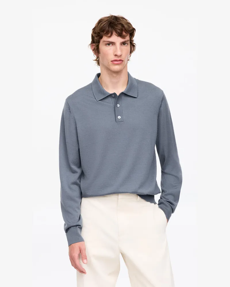 Arket Polopullover Aus Merinowolle -Grau Grau