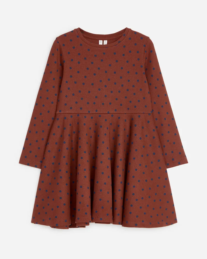 Arket Jerseykleid Mit Print -Braun Braun