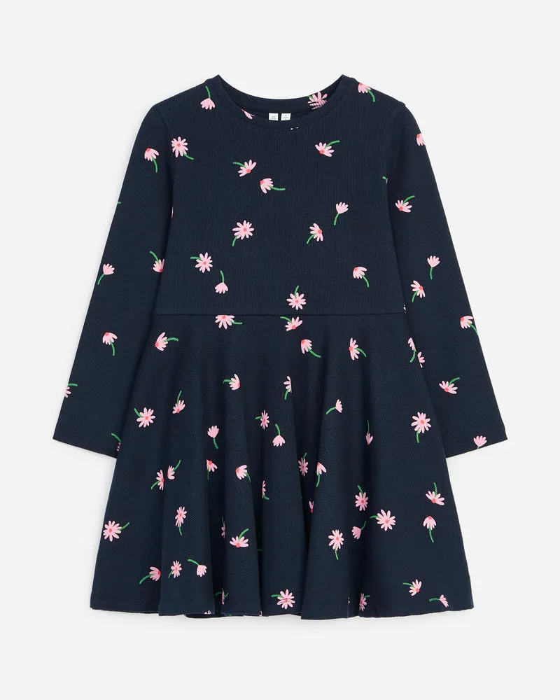 Arket Jerseykleid Mit Print -Blau Blau