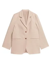 Arket Oversized-Blazer aus Leinenmischung Beige