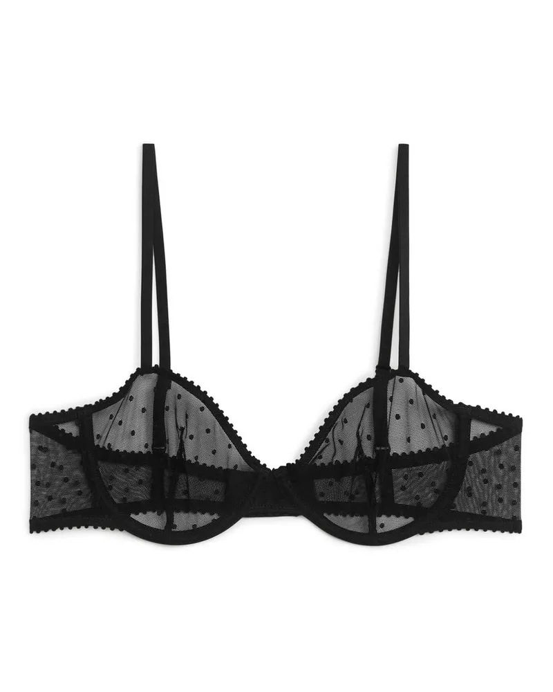 Arket Balconette-Bh Aus Mesh - Schwarz Schwarz