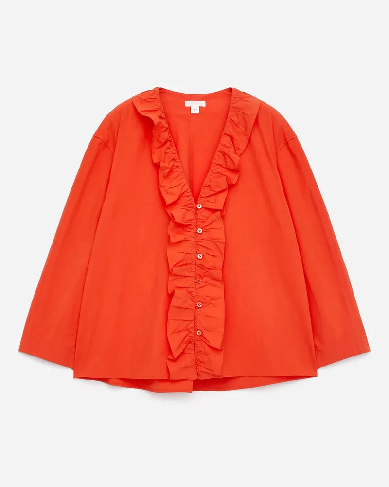 Arket Rüschenbluse -Orange Orange