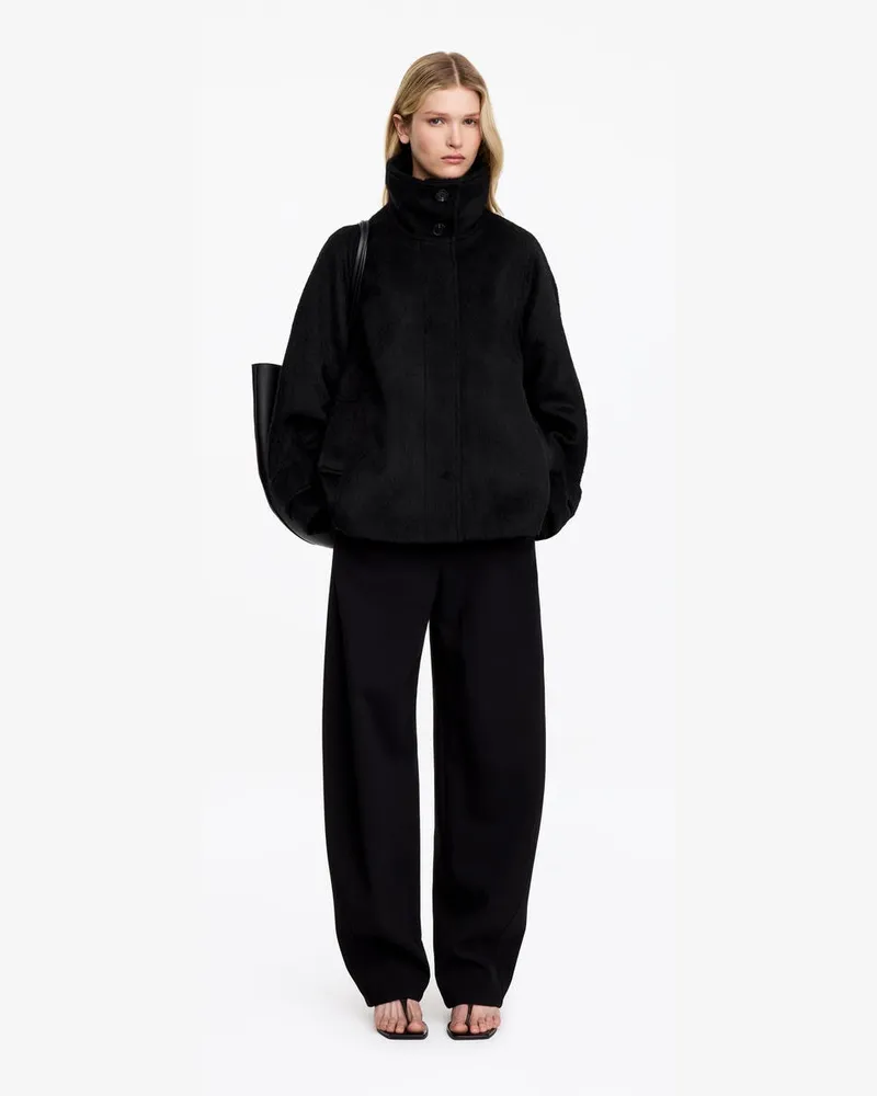 Arket Jacke Aus Wolle Und Alpakawolle -Schwarz Schwarz