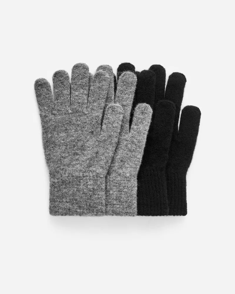 Arket Wollhandschuhe 2er-Pack -Schwarz Schwarz