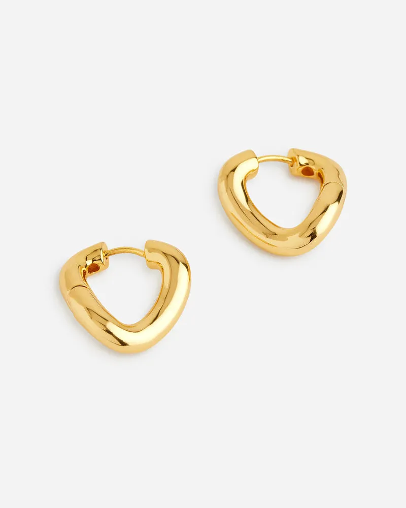 Arket Vergoldete Verbogene Hoops -Goldfarben Goldfarben