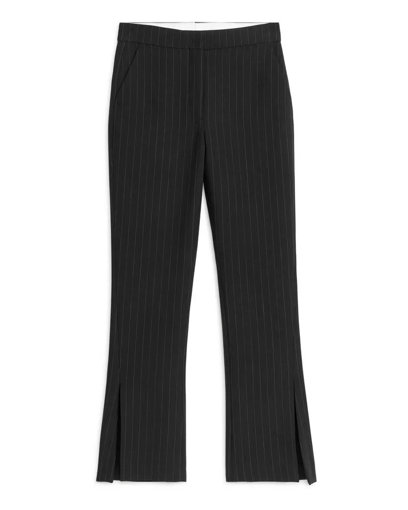 Arket Ausgestellte Hose Mit Nadelstreifen - Schwarz|Mehrfarbig Schwarz