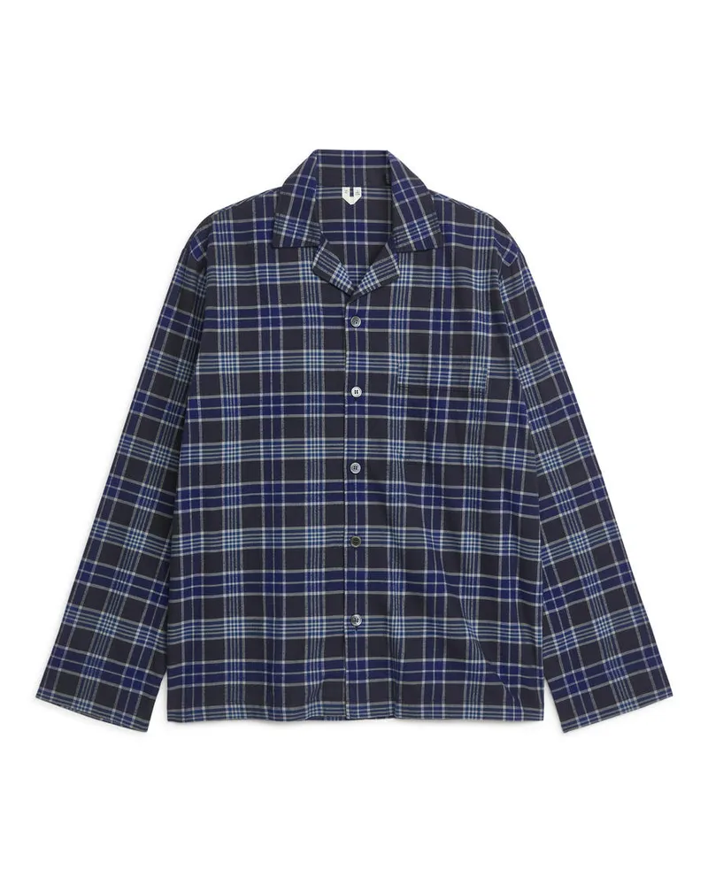 Arket Pyjamahemd Aus Flanell - Blau Blau