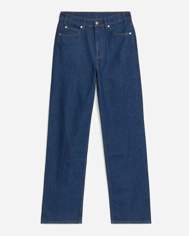 Arket Poplar High Relaxed Jeans - Blau Mittelblau