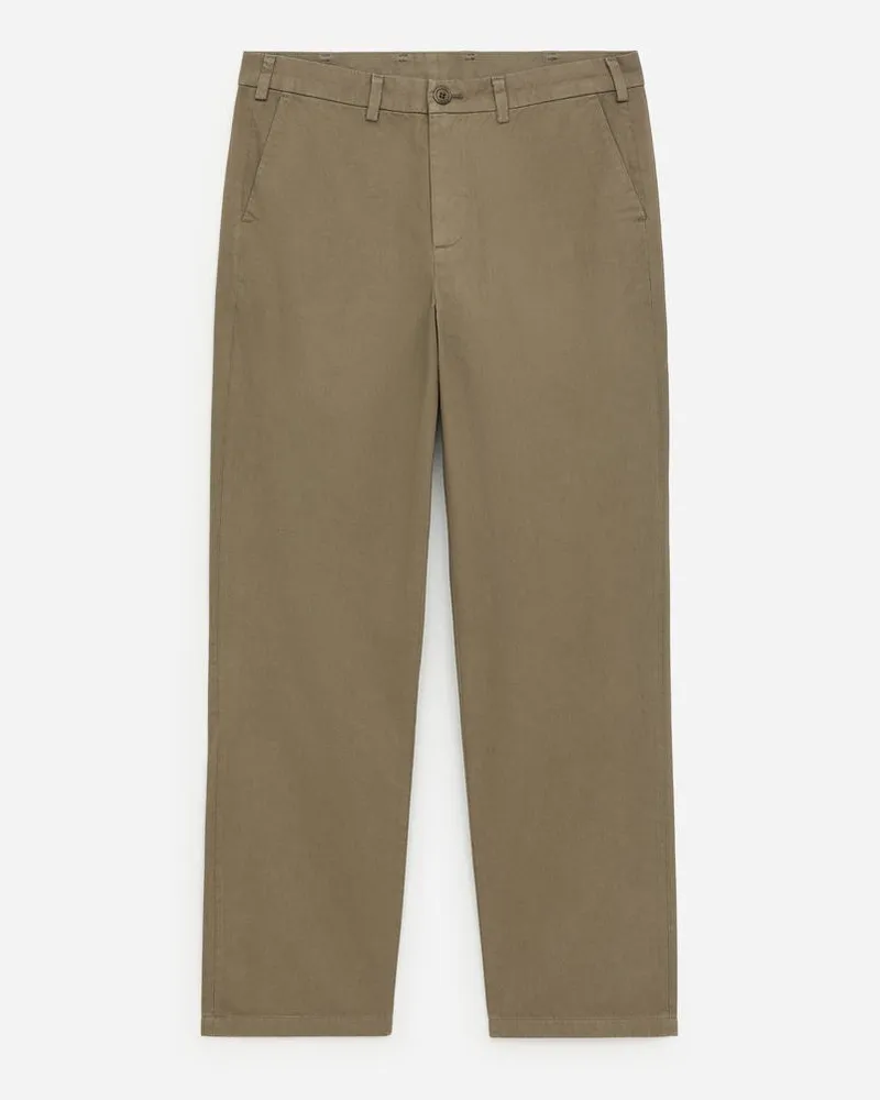 Arket Gerade Geschnittene Chino Aus Baumwolle -Grün Grün