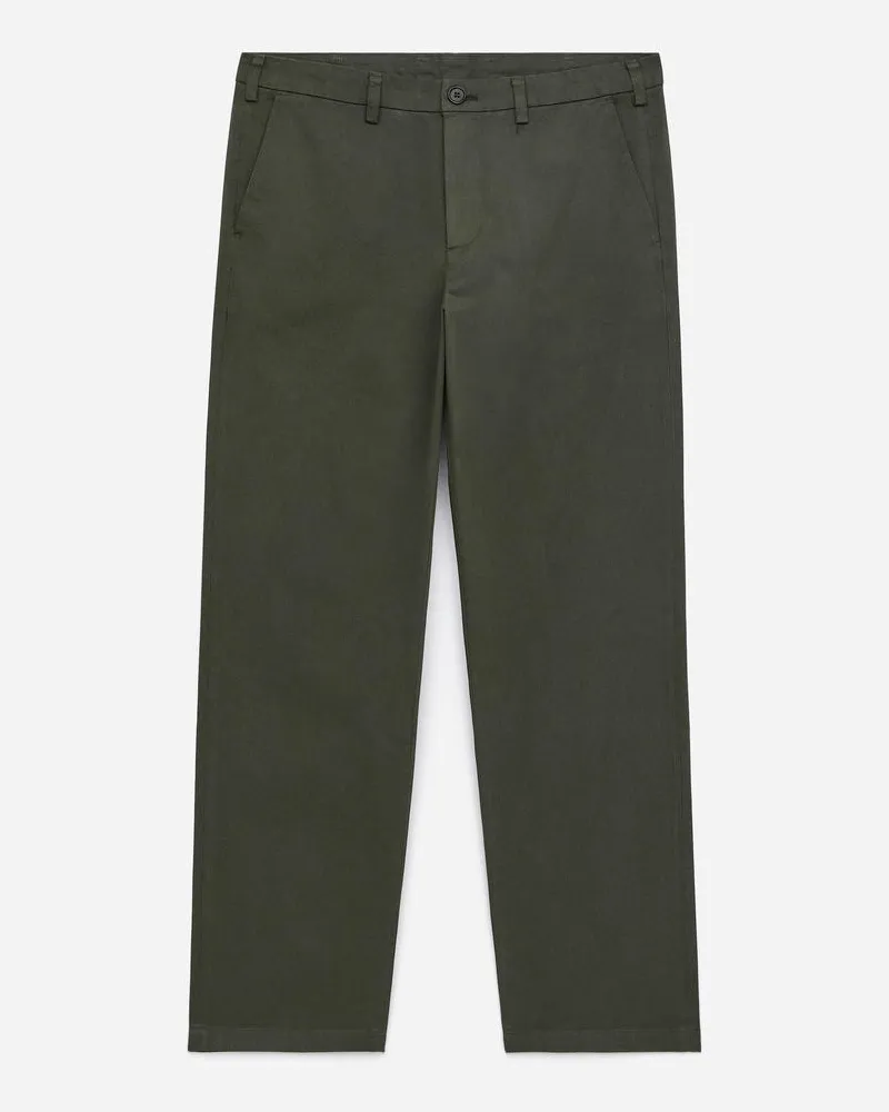 Arket Gerade Geschnittene Chino Aus Baumwolle -Grün Grün