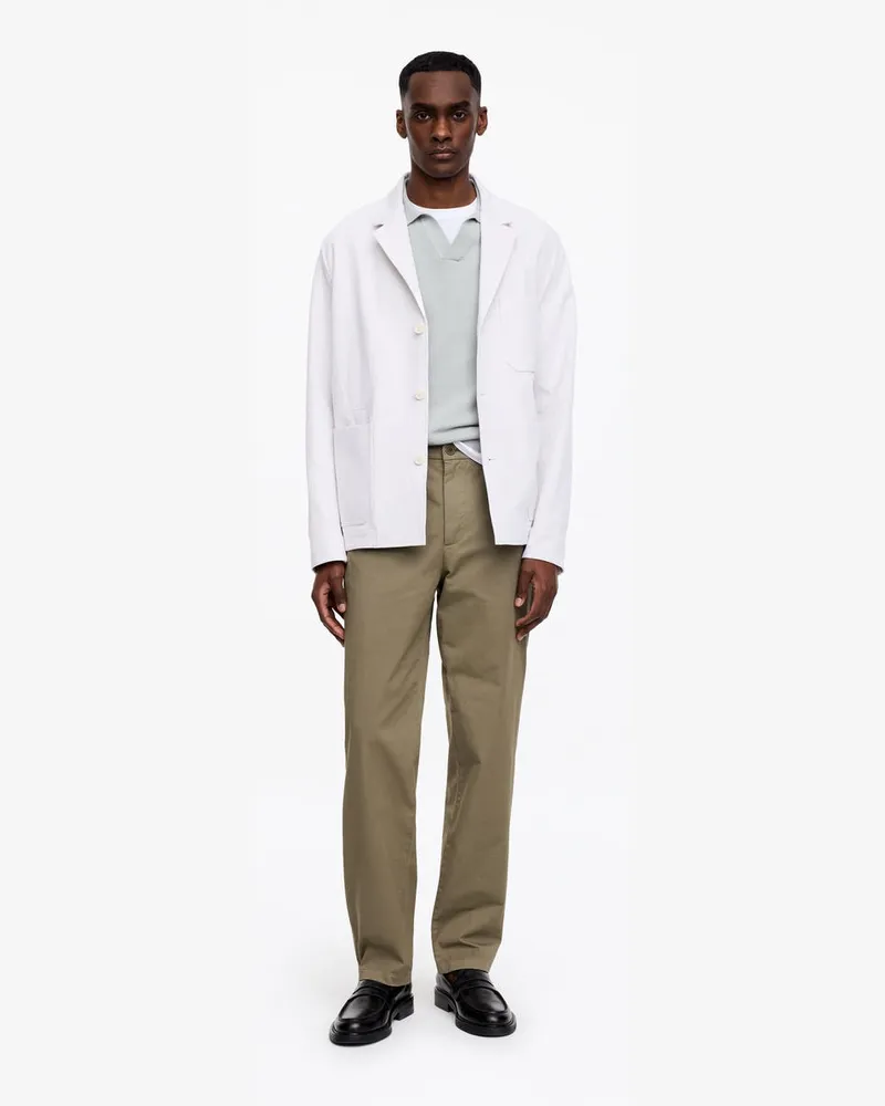 Arket Gerade Geschnittene Chino Aus Baumwolle -Grün Grün