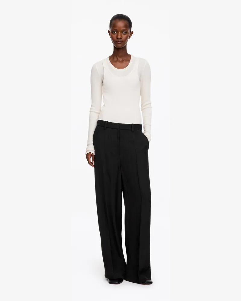 Arket Elegante Lockere Hose -Schwarz Schwarz