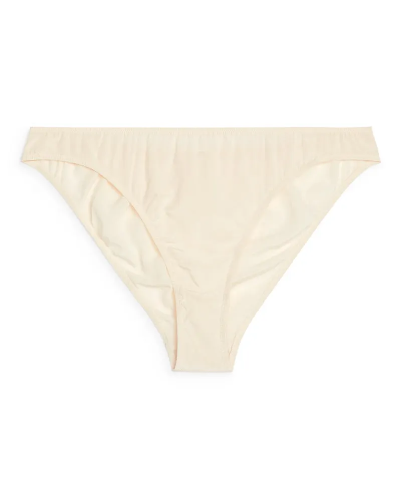 Arket Slip Aus Seidenmischung - Weiß Cremeweiß