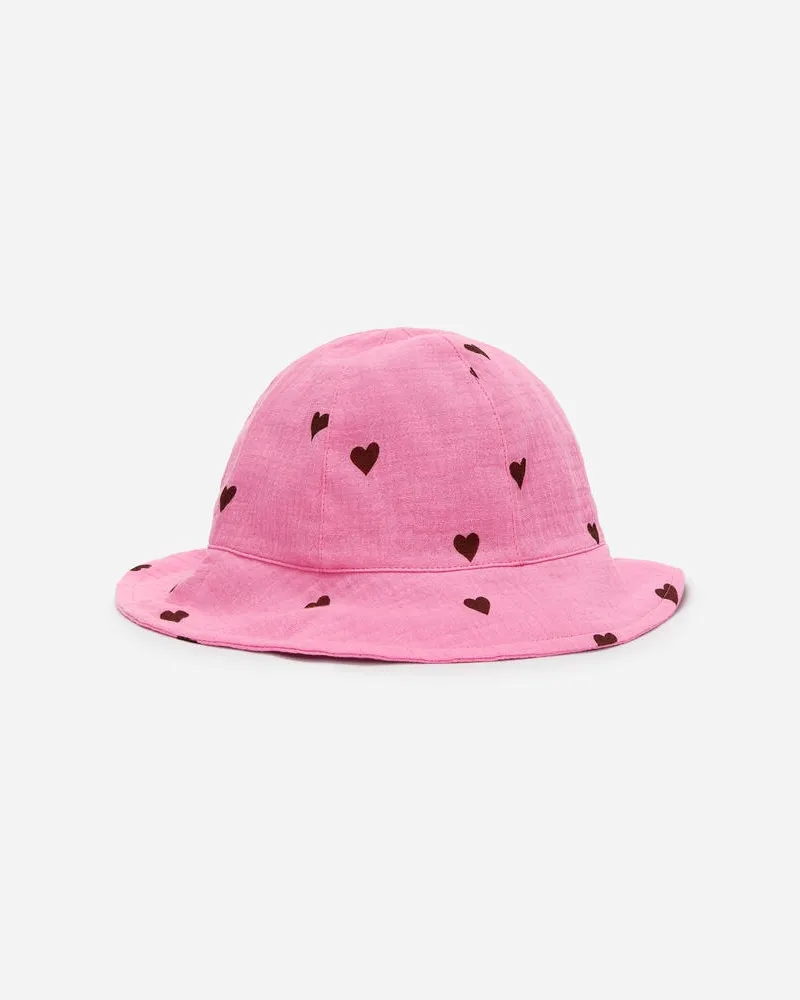Arket Sonnenhut Aus Baumwollmusselin -Rosa Rosa