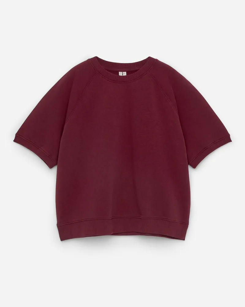 Arket Sweatshirt Aus French Terry - Rot Dunkelrot
