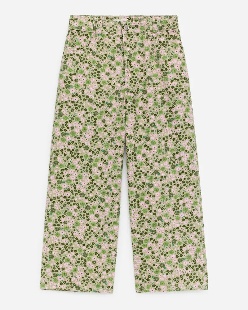 Arket Weite Jeanshose -Grün Grün