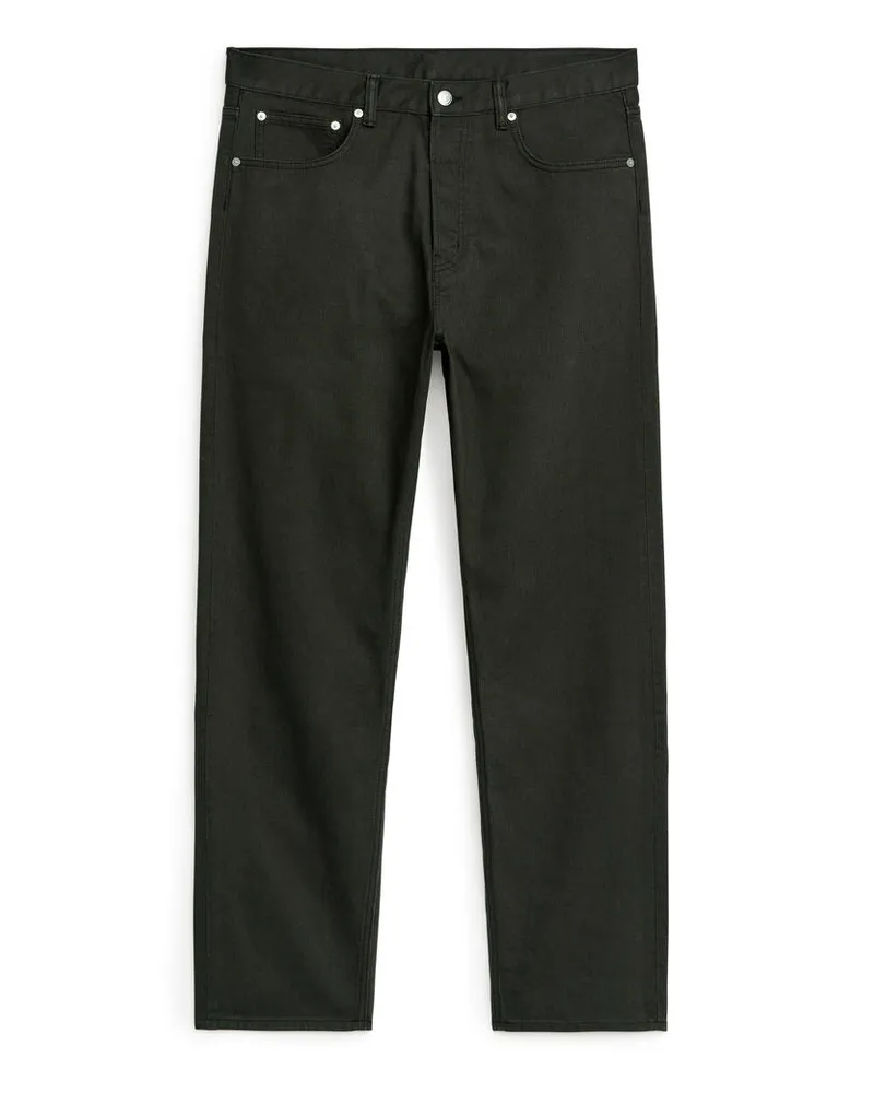 Arket COAST Relaxed Hose Aus Bedford-Gewebe -Schwarz Schwarz