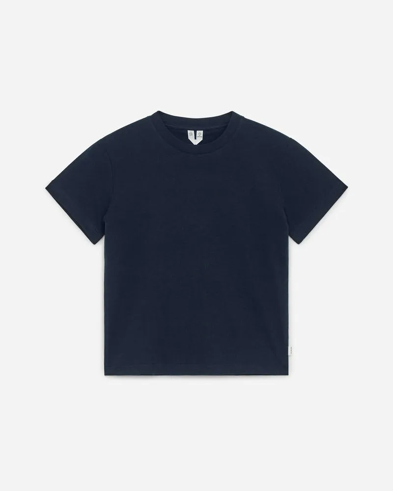 Arket T-Shirt Mit Rundhalsausschnitt - Blau Dunkelblau
