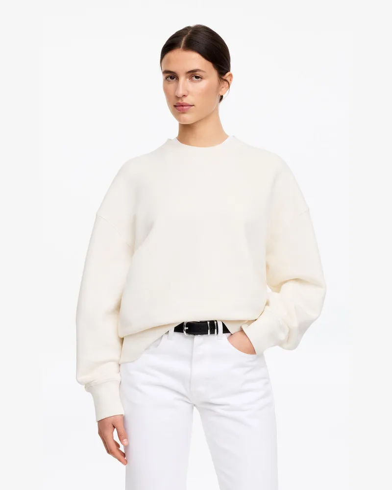 Arket Lockeres Sweatshirt Aus Frottee -Weiß Weiß
