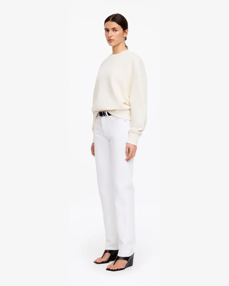 Arket Lockeres Sweatshirt Aus Frottee -Weiß Weiß