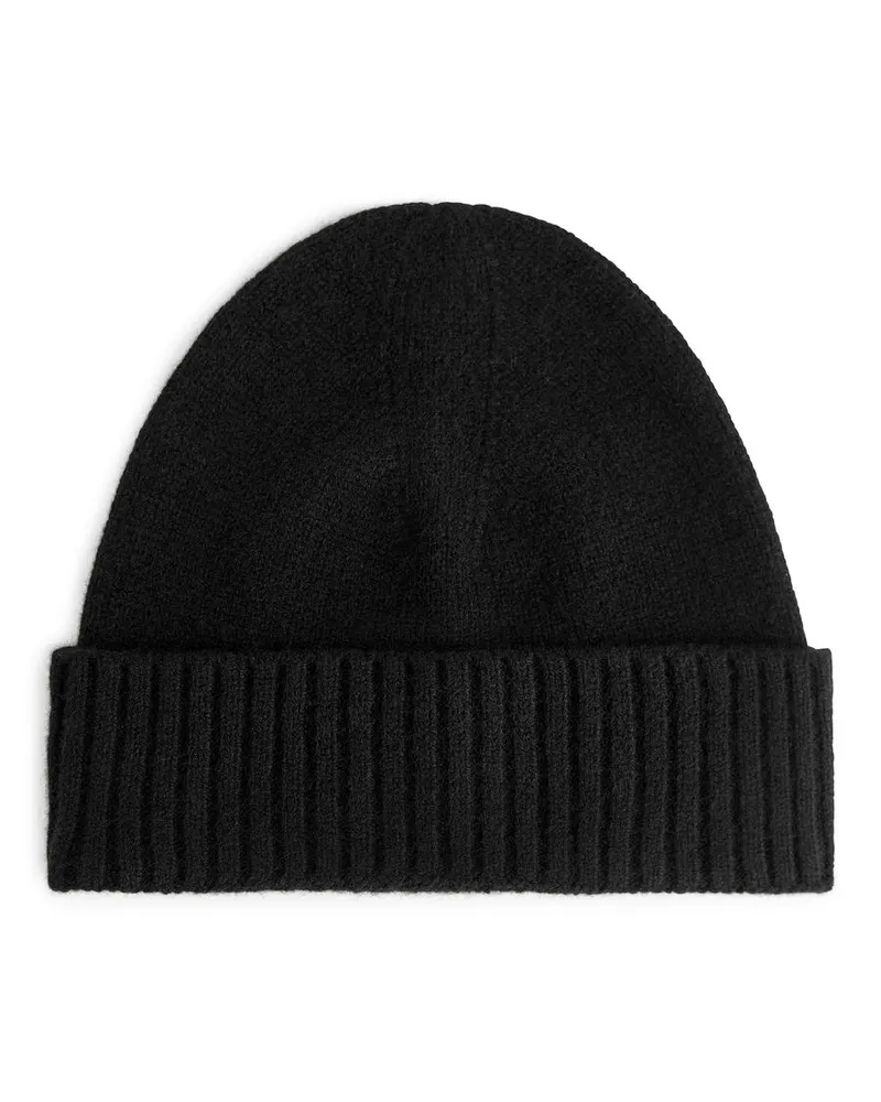 Arket Beanie Aus Kaschmir Und Wolle - Schwarz Schwarz