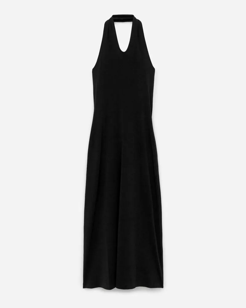 Arket Geripptes Jerseykleid - Schwarz Schwarz